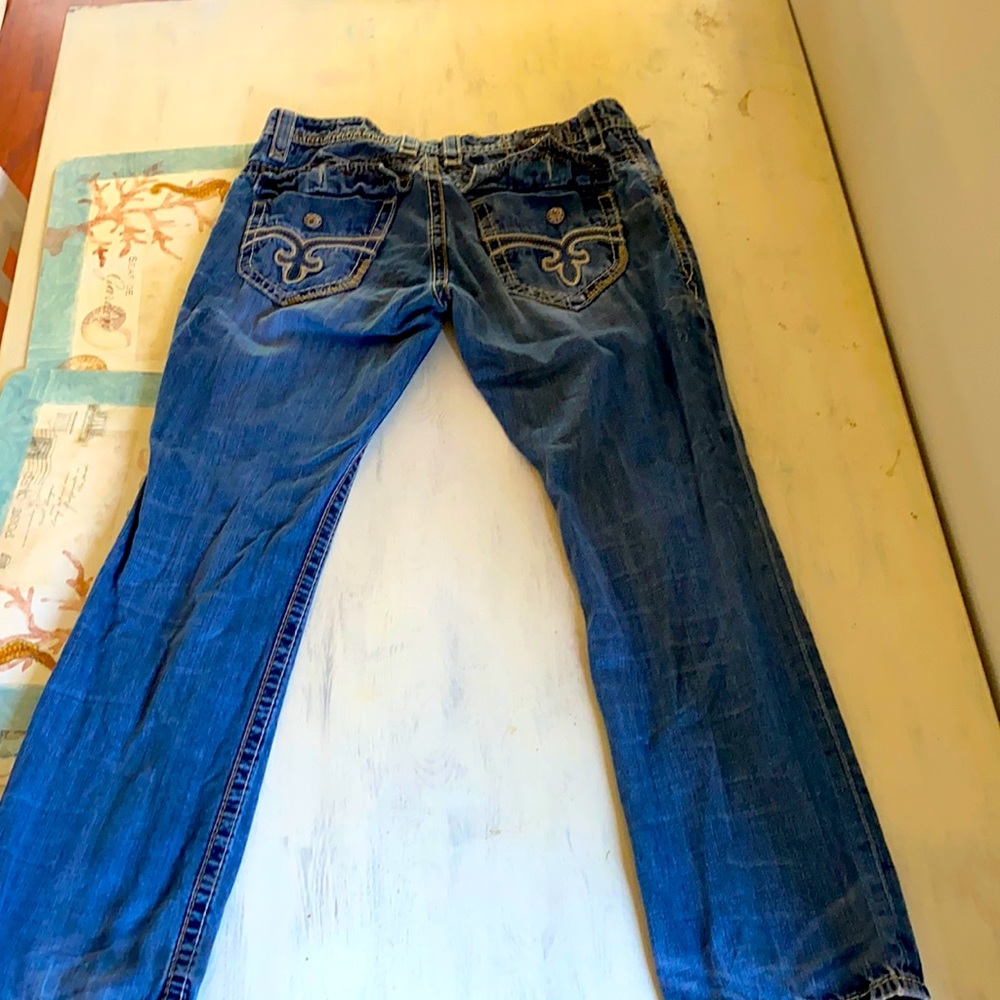 Men’s rock revival 36-32 blue jeans